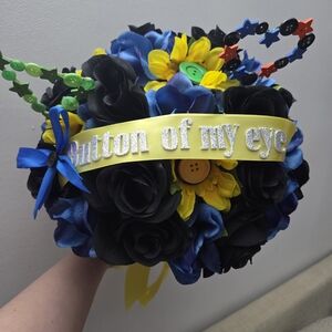 Coraline button bouquet handmade